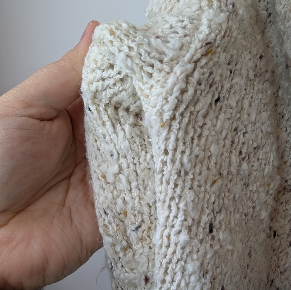 Vintage J.S. Fashion Cream White Double Button Knit Cozy Cardigan Women Small - Picture 10 of 11